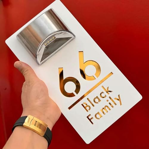 Letrero Solar Personalizado Para Casa Con Luz Solar,Letrero Solar De Dirección Iluminado,Números De Dirección De Casa,Nombre De Calle, Iluminación Led Contemporánea Para Casa,Oficina, Hotel,Cuadrado