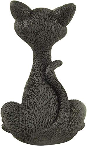 JFSM INC. 5" Whimsical Smiling Black Cat Figurine – Cute Resin Kitten Statue for Home or Office Decor - Happy Cat Collection - Gifts for Cat Lovers, Cat Lover Gifts for Women, Cat Lover Gifts for Men
