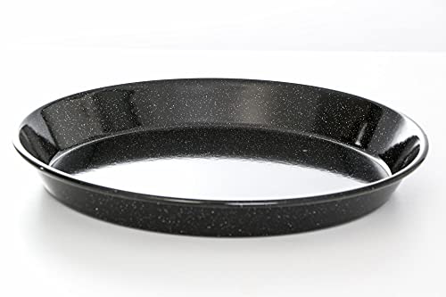 culinario Emaille Pizzablech/Zwiebelkuchenblech Ø 30cm, rund, antihaft, schwarz, Made in Germany