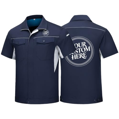 Camisa de trabajo reflectante de manga corta para hombre con logotipo personalizado en alta visibilidad