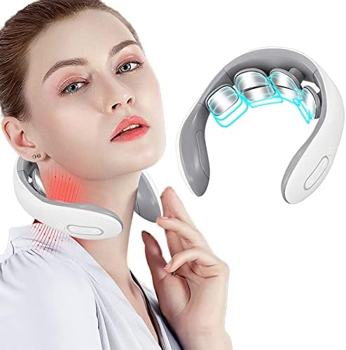 Topffy AMOCHY Neck Massager with Heat, Neck Lymphatic Massager for Pain & Fatigue Relief-RFTRYYYYY01