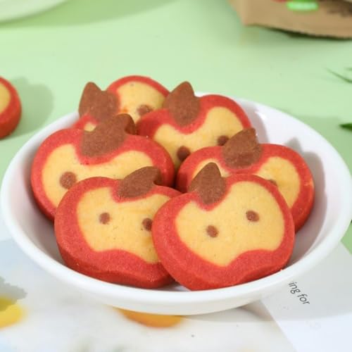JGFWAT Weihnachtskekse Apfel-Cookies in niedlicher Q-Form, einzeln verpackt, 20 Stücke (150g) – Ideal für Geschenke, Adventskalender & Kinder