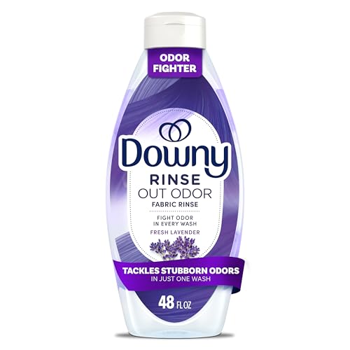 Downy RINSE & REFRESH Laundry Odor Remover and Fabric Softener, Fresh Lavender, 48 fl oz, Safe on...