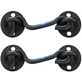 Barn Door Lock, 2 Pack 4'' Barn Door Latch, Heavy Duty Solid Thicken Stainless Steel Gate Latch Lock, Add More Security and Privacy. Cabin Hooks and Eye Latch Best for Barn Door, Bathroom
