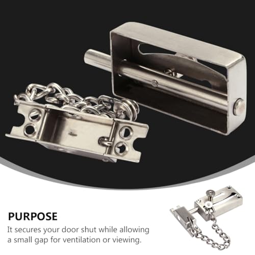 Cadena de seguridad para puerta de hierro plata antirrobo con diseño de alta resistencia 7