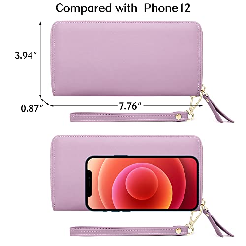 Image of GEEAD Custom Design Wristlet Wallets for Women PU Leather RFID Blocking Wallet