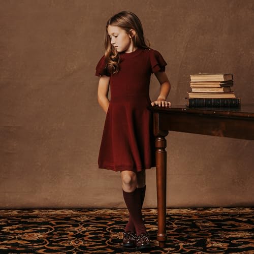 Image of Hope & Henry Girls' Milano Tipped Sweater Dress
