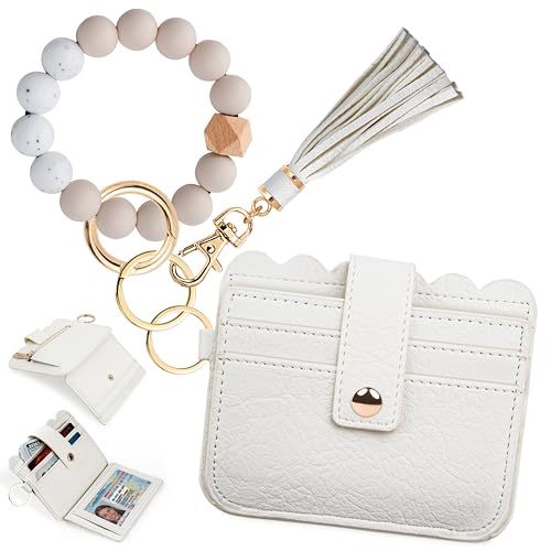Image of Wristlet Wallet for Women with Keychain - RFID Card Holder Small Wallet Wristlet with Key Ring