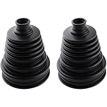 AC PERFORMANCE 5" 125mm Height Black CV Boots Joint Replacement Cover Silicone Rubber Flexible Constant Velocity Joint, Black, Pack of 2