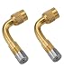 ILOVA 90 Degree Tyre Valve Extension Adaptor for Car Motorcycle Bike Scooter 2 Pack Universal Extenders