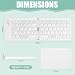 Aolso Foldable Bluetooth Keyboard,Pocket Size Portable Keyboard with Number Pad,Mini Wireless Folding Keyboards for iOS Android Windows PC Tablet phone ipad-White