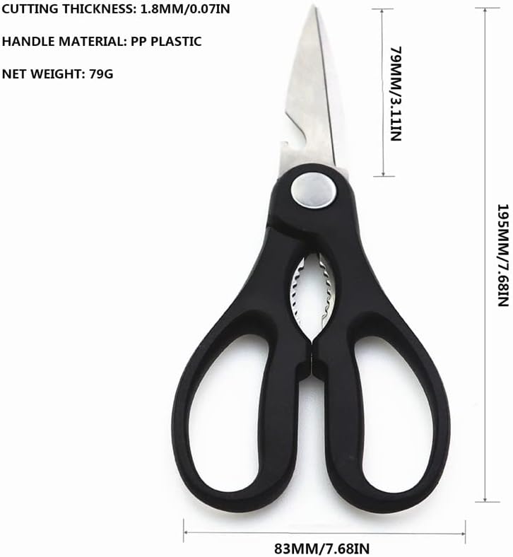 Stainless Steel Multifunctional Household Kitchen Cut Meat Scissors Walnut Clip