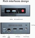 Mini PC Desktop Computer PC Windows 10 8GB RAM 256GB SSD Intel Celeron J4205 Support 2.4G/5G WiFi Gigabit Ethernet HDMI USB 3.0 BT4.0 Auto Power On - Image 3