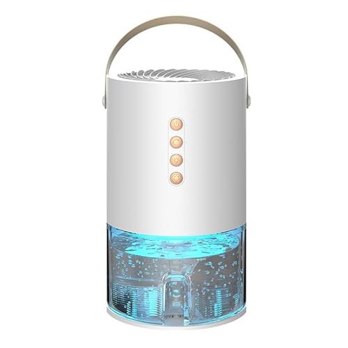 Dehumidifiers for Home,Portable Mini Dehumidifier for Bathroom,1300ml Dehumidifier with Ultra Quiet & Auto Shut off Colorful Light,24H Timer Dehumidifiers for Wardrobe,Closet, Bedroom (White)