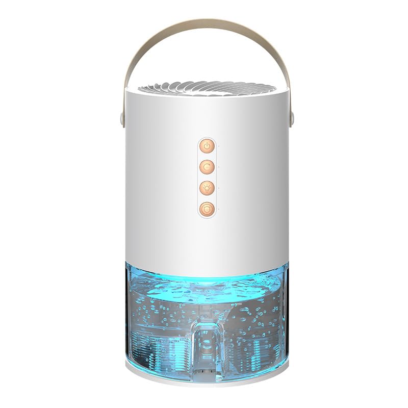 Dehumidifiers for Home,Portable Mini Dehumidifier for Bathroom,1300ml Dehumidifier with Ultra Quiet & Auto Shut off Colorful Light,24H Timer Dehumidifiers for Wardrobe,Closet, Bedroom (White)