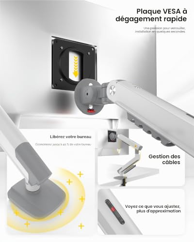 NB Ergonomic Smoovex Bras de Moniteur pour Écran 17 à 32'', Charge 9 kg – vue 6