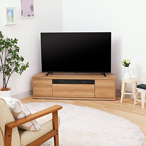 undefined 【49-55V 大型テレビ用 】白井産業 テレビ台 ローボード テレビボード コーナーテレビ台 どんな角度でも設置可能 一人暮らし 配線をすっきりまとめるコード収納スペース AV機器・ゲーム機・DVDなどをたっぷり収納できる おしゃれなナチュラルブラウンの木目調 幅130 奥行42.2 高さ36 センチ ROC-3513DH NA ロコインテ の商品画像 12