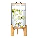 BOVDC Distributeur de Jus en Verre avec Robinet en Acier Inoxydable 304, 5/8/10L, Fontaine à Boisson avec Support et Couvercle, Distributeur de Boissons pour Usage Commercial et Domestique