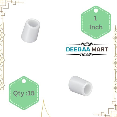 Image of White PVC Door Stopper Bumper with Silencer Protects Doors & Walls (1 inch, 15, Count)