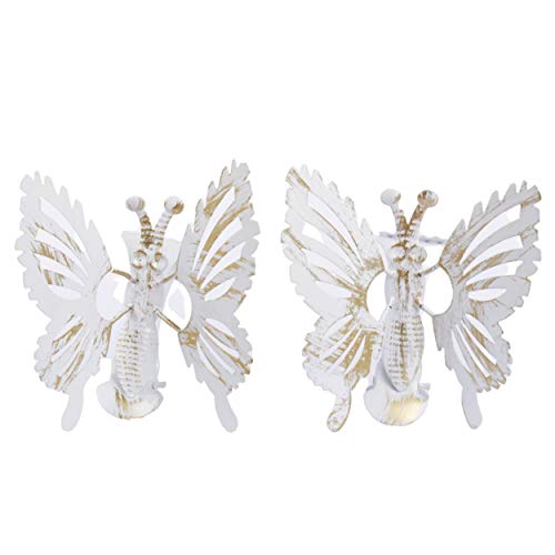 Lot De 2 Pinces À Rideaux En Métal Décor Grand Papillon Servant D'embrasse Pour La Décoration De Vos Fenêtres Ou Baie -Petit Modèle-Cette Pince Servira D'attache...