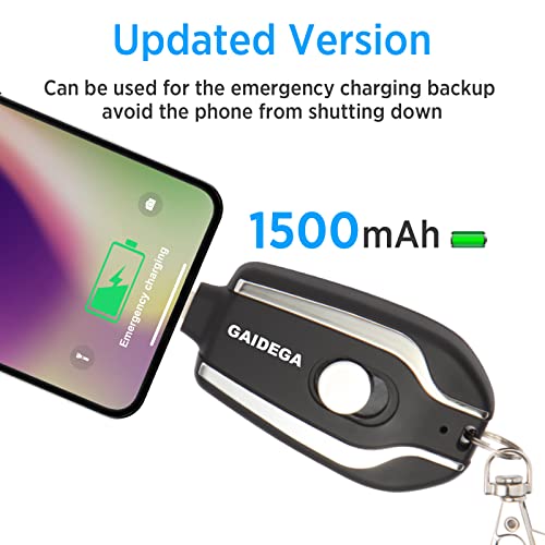 Gaidega Mini Emergency Power Pod, 100% Full Capacity Keychain Portable Charger For Iphone, Power Emergency Pod Fast Charging Power Bank Battery Pack For Iphone, Ipad, Airpods #TOP3