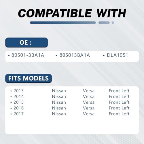 Image of KELOKE Door Lock Latch Actuator Compatible with Nissan Versa 2013 2014 2015 2016 2017, Front Left Driver Side, Replaces# 80501-3BA1A 805013BA1A