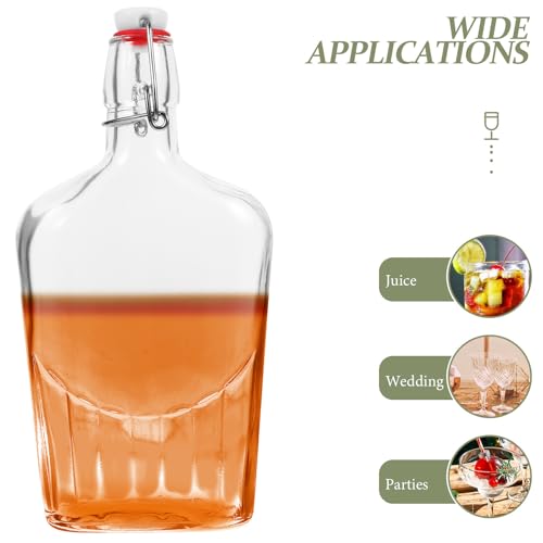 Botella de vidrio con diseño clásico y cierre hermético reutilizable 4