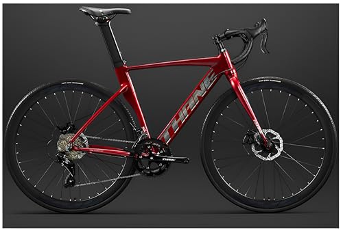 ロードバイク27段変速 自転車 スポーツバイク自転車機械ディスクブレーキ内部配線適切な身長 160?185CMアルミニウムエアロロードフレーム初心者 通学 通勤 男子 女子 街乗り