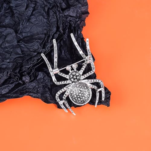 Image of YOQUCOL Halloween Spider Shape Brooch Pins for Women Girls Gift