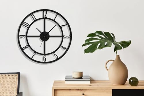 Image of Morden Metal Wall Clock for Living Room, Bedroom, Office, Kitchen, Stylish Wall Clock for Home and Hall, Designer Big Size Modern (DA-23, 60 CM)