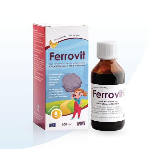 Ferrovit – Fatigue Enfant & Fer Bisglycinate + Vitamines B | Goût Banane | Dès 3 ans | Doux pour l’Estomac | 100 ml | Marque FYTO Ferrovit – Fatigue Enfant & Fer Bisglycinate + Vitamines B | Goût Banane | Dès 3 ans | Doux pour l’Estomac | 100 ml | Marque FYTO