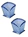 Springdale Bubble Fused Glass Candle Votive Set, 2-Piece, Blue