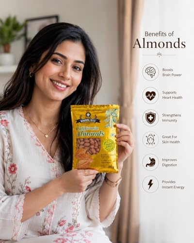 Image of JANNATCASHEW Premium Cashew Nuts W180 Grade 250g and California Almonds 250g Combo Pack | Whole Unsalted Cashew Kernels and Almonds | Crunchy Dry Fruits | Suitable for Snacking, Baking and Cooking