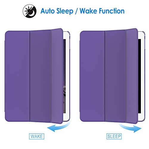 Image of JETech Case for iPad Air 2 (2nd Generation), Smart Cover Auto Wake /Sleep (Purple)