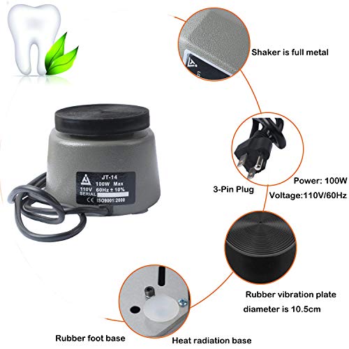 Lab Vibrator 4" Round Shaker Oscillator Gypsum Mixing Machine，Roundness Vibrador Laboratory Tool Equipment 100W Plaster Vibrator Plate #TOP1