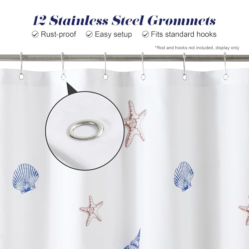 Cortina de ducha costera con 50% de descuento, ahora $10.99