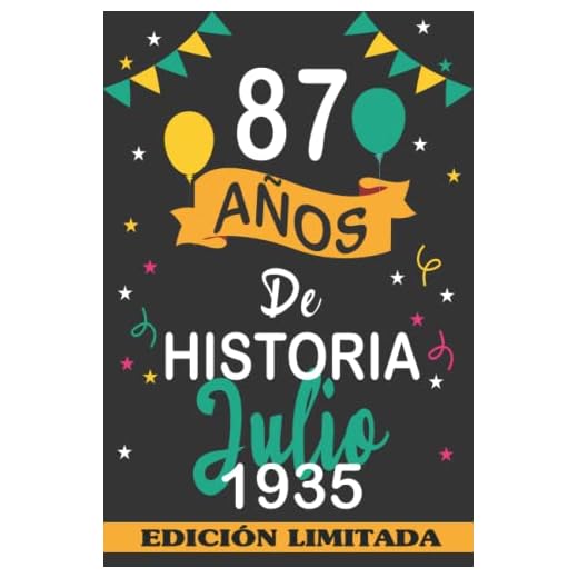 87 Años De Historia Julio 1935: 87 años. Libro de visitas, cuaderno, 110 páginas de felicitaciones, idea de regalo, regalo Para la esposa, novia, mujer, La madre