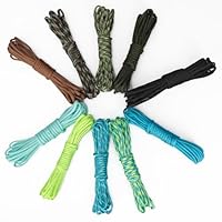 Cozary 10 Farben 19ft/6m Paracord 4mm, Paracord Set 7 Kern Strängen Nylonseil, Hält bis zu 250kg, Ideal für Outdoor Survival Camping Basteln Armband Hunde-Leine, Gesamtlänge 196ft