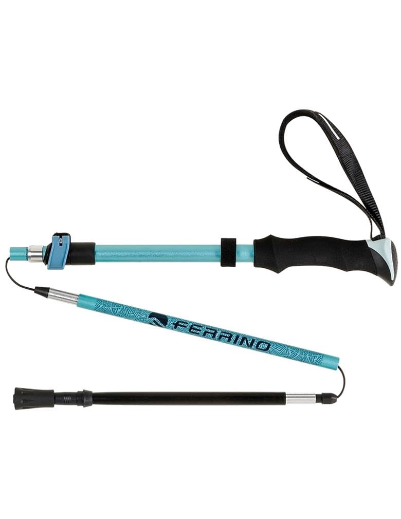 Ferrino Ortles donna azzurro 78214 NAZ coppia bastoncini ferrino per trekking hiking escursionismo pieghevoli colore nero azzurro