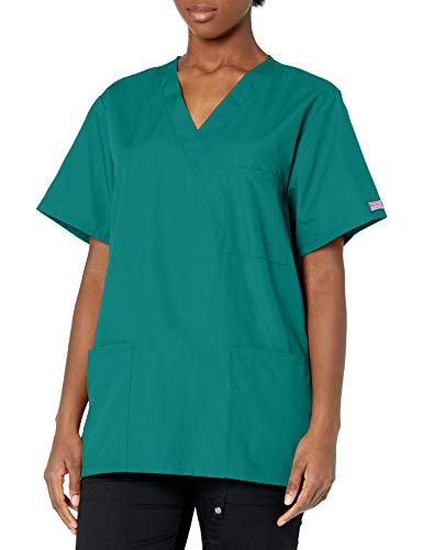 Cherokee Originals Unisex V-Neck Scrubs Shirt, Hunter, Medium