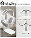 VICHYIE Kopfhörer Ständer, Schwerer Headset Halterung für AirPods Max, Schreibtisch Zubehör für Over-Ear Kopfhörer, Gaming Headsets, aus Aluminium, ABS und Silikon - Silber weiß