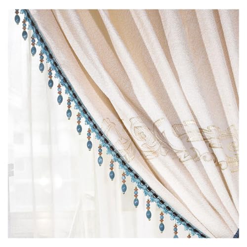 Elegante pasamanería de cuentas de cristal con remate de encaje multicolor 5