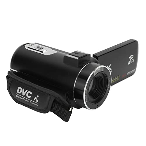 ビデオカメラ ビデオカメラ デジタルカメラ 3インチ 4K 56MP 回転式タッチスクリーン 18倍ズーム WiFiデジタルカメラ リモコン付き Vlogg 用