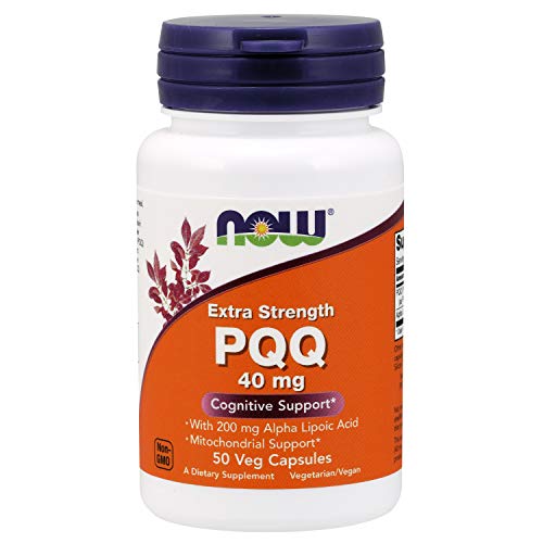 NOW Supplements, PQQ 40 mg with 200 mg Alpha Lipoic Acid, Extra Strength, 50 Veg Capsules