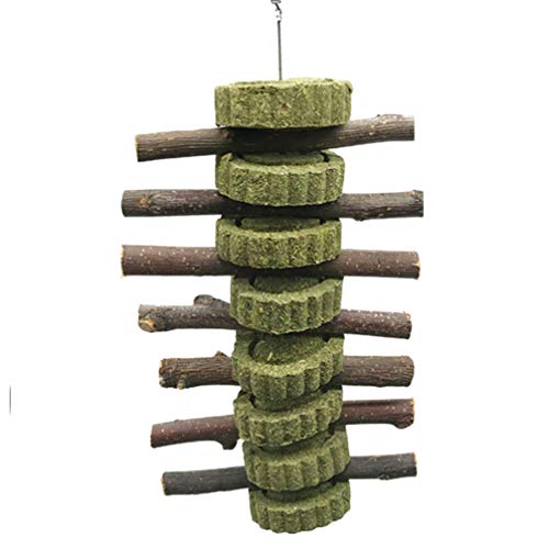 POPETPOP 2 Pcs Coelho Mastigar Brinquedos OrgÃ¢nicos MaÃ§Ã£ Madeira Mordendo Varas Molares Jogando P