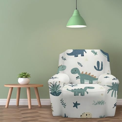 Housse de fauteuil 1 place extensible à motif cactus - 6