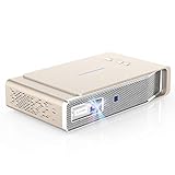 Mini Projector, 500 ANSI Lumens 3D Home Theatre Projector &Office Projector Support Dual-Band Wi-Fi/BT-4.2/Ultra Hd 4K /Max300 Inches/DLP 3D Video for Business&Education