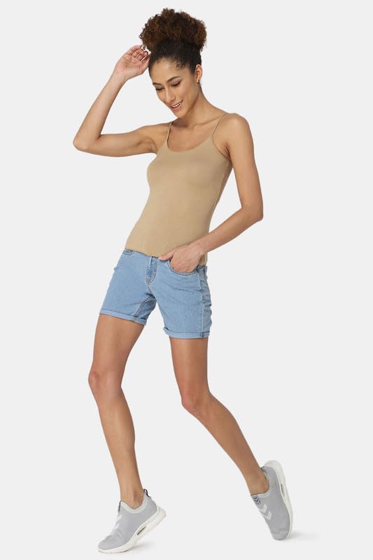 Image of Intimacy Cotton Camisole for Women with Adjustable Spaghetti Straps Comfortable Everyday Wear Camisole Slip for Women