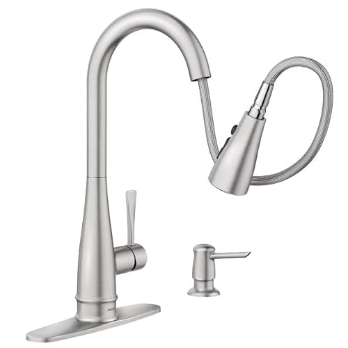 Moen Birchfield Single-Handle Pull-Down Sprayer Kitchen Faucet With Reflex And Powerboost In Spot Resist Stainless #TOP1