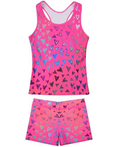 Image of JerrisApparel Little Girls' Summer Two Piece Boyshort Tankini Kids Swimsuit